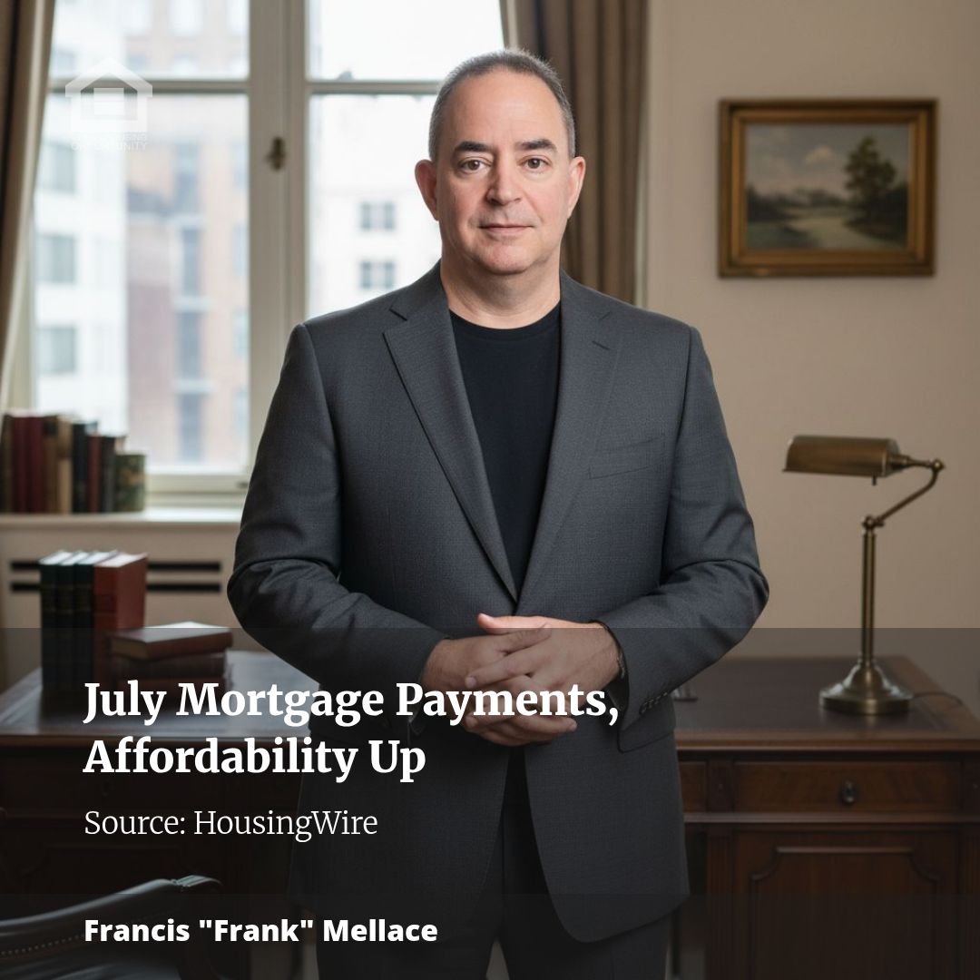 MBA says July mortgage payments dipped, affordability improved
